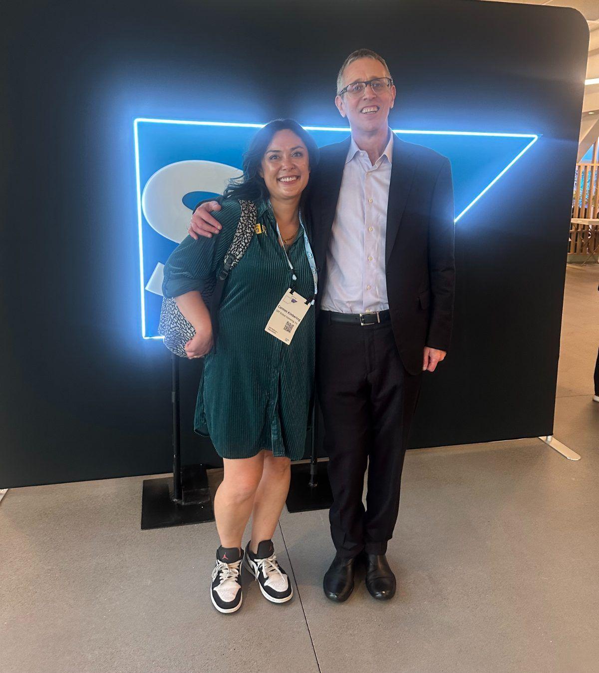 Carmen Kimberling and Richard Green at an SAP event